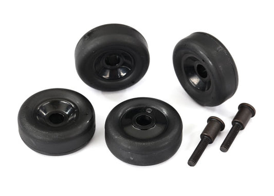 Traxxas Wheels (4)/ Axles (2) (for T-Maxx®/E-Maxx wheelie bar) (4976)