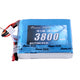 Gens Ace 3800mAh 7.4V 2S1P TX Lipo Battery Pack with JST