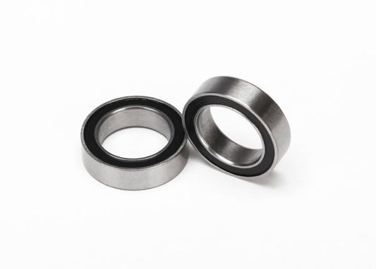 Traxxas Ball Bearings, Black Rubber Sealed (10x15x4mm) (2) (5119A)