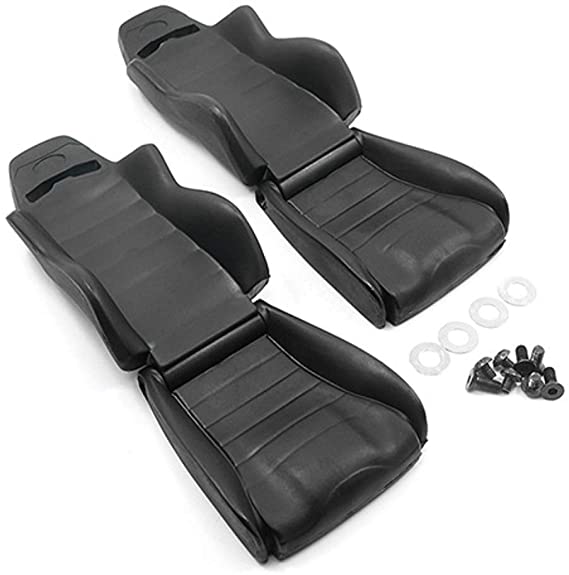 Yeah Racing Hard Plastic Seats 2pcs For 1/10 Crawler Black (YA-0540) Yeah Racing