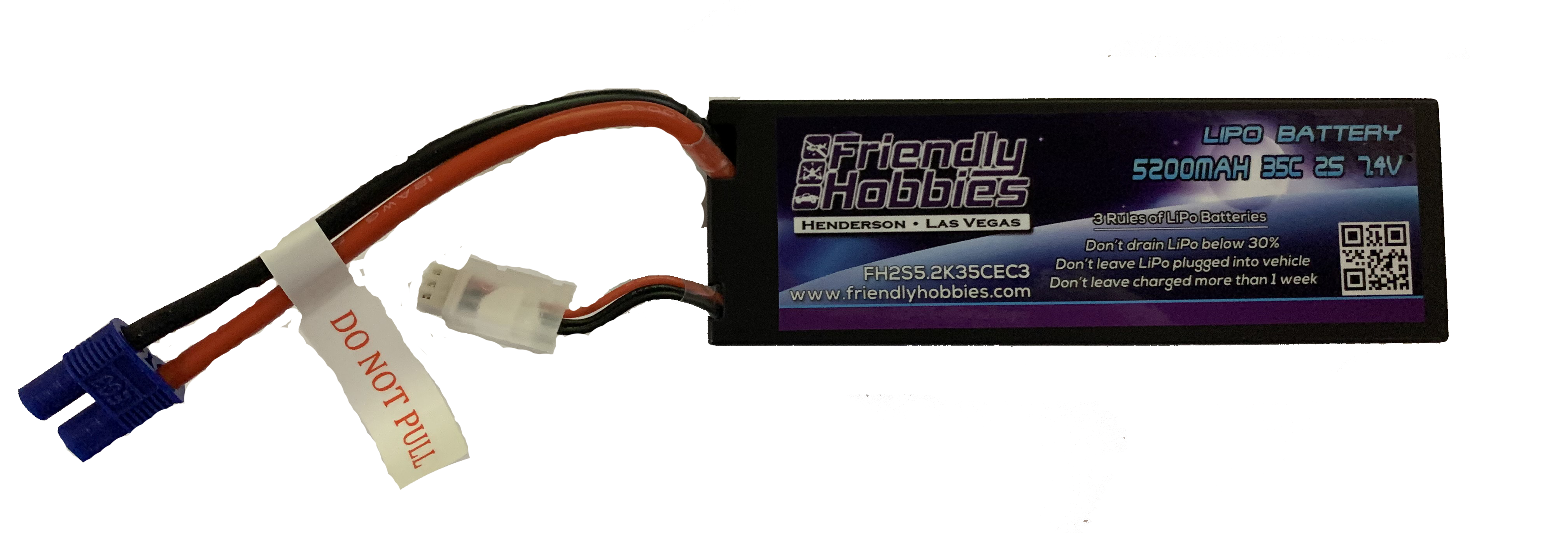 Friendly Hobbies 2S 5200mAh 35C 7.4V EC3 GensTattu