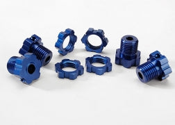 Traxxas Wheel Hubs, Splined, 17mm (blue-anodized) (5353X)