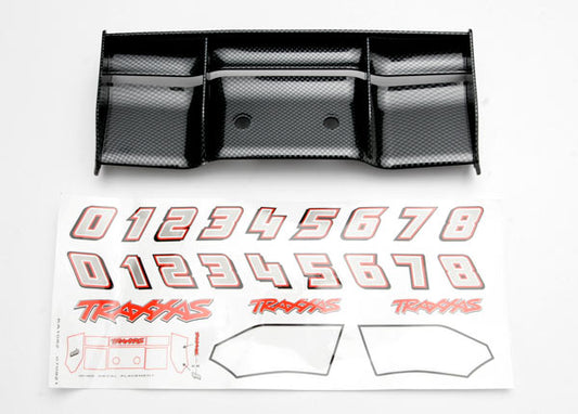 Traxxas Wing, Revo® (Exo-Carbon finish)/ Decal Sheet (5446G) TRAXXAS