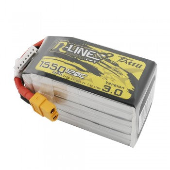 Tattu R-Line Version 3.0 1550mAh 22.2V 120C 6S1P Lipo Battery Pack with XT60 Plug