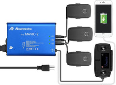 Powerextra Mavic 2 Pro & Zoom Battery Charger, 5 in 1 Rapid Smart Battery Charger Hub