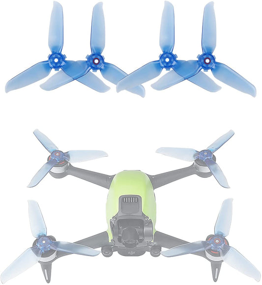 RCstyle 2Pairs DJI FPV Drone Propellers with Screws Low Noise Quick Release Compatible with FPV Drones Blades (Blue)