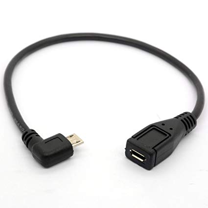 Right Angled Micro USB 5 Pin Male to Female 25cm Amazon