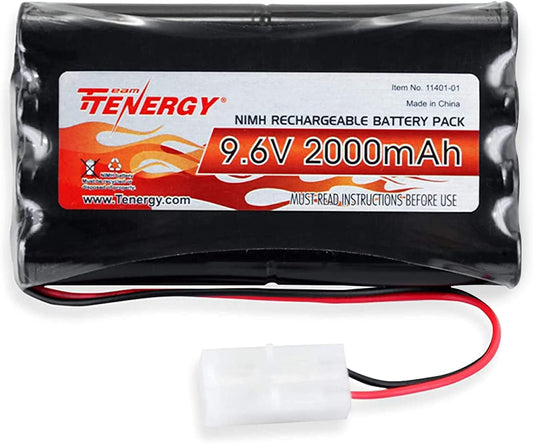 Tenergy 9.6V Flat NiMH 8-Cell 2000mAh Rechargeable Battery Pack.