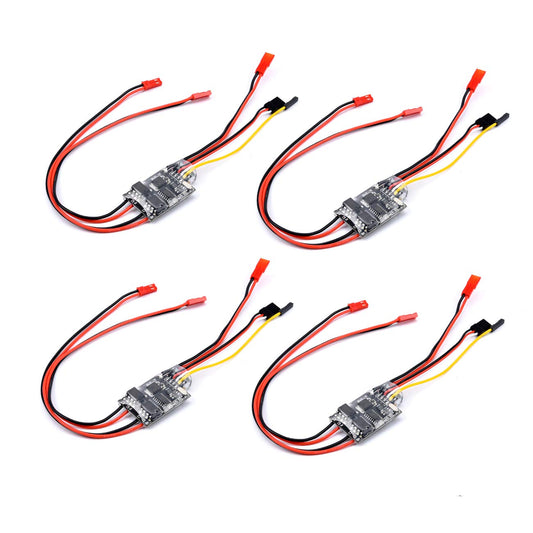 Bidirectional 5A ESC Brushed Speed Controller Dual Way ESC 2S-3S Lipo for RC Model Boat/Tank 130 180 Brushed Motor Spare Parts(4PCS)