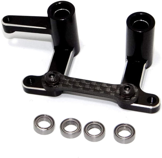 Hot Racing Aluminum/CF Steering Bellcranks and Draglink (TE48G01)