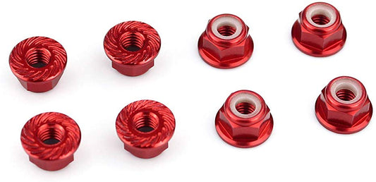 M4 Lock Flange Hex Nut Red (4pcs/bag)