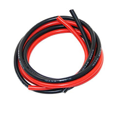 FRC1307: Silicone Wire 10awg: 3ft each, Red & Black