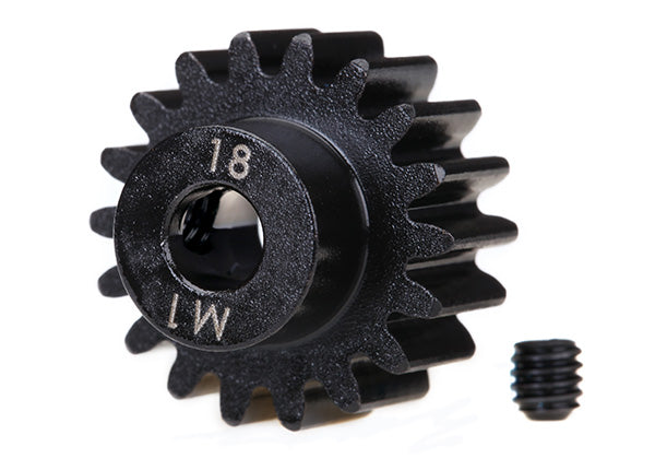 Traxxas 18-T Pinion Gear (Machined) (1.0 Metric Pitch) (6491R)
