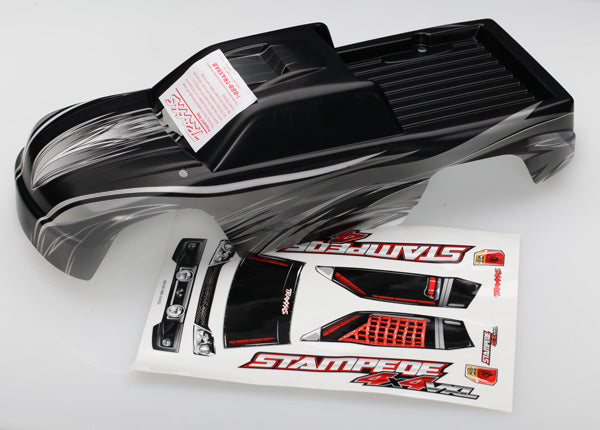Traxxas Body, Stampede® 4X4 VXL, ProGraphix® (Graphics are printed, requires paint & final color application)/ decal sheet (6711X) TRAXXAS