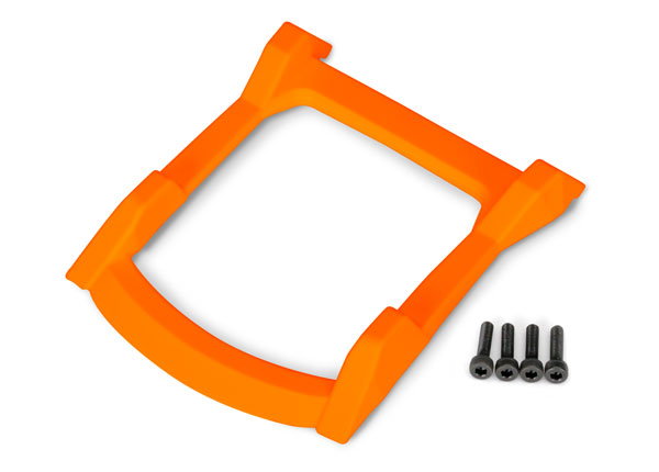 Traxxas Skid Plate, Roof (body) (orange)/ 3x12 CS (4) (6728T)