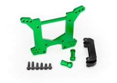 Traxxas Shock Tower, Rear, 7075-T6 Aluminum (green-anodized) (1)/ body mount bracket (1) (6738G)