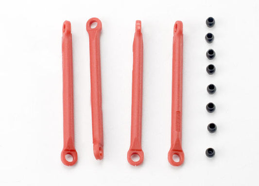 Traxxas Push Rod (molded composite) (red) (4)/ Hollow Balls (8) (7118)