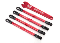 Traxxas Toe Links, Aluminum (red-anodized) (4) (7138X)