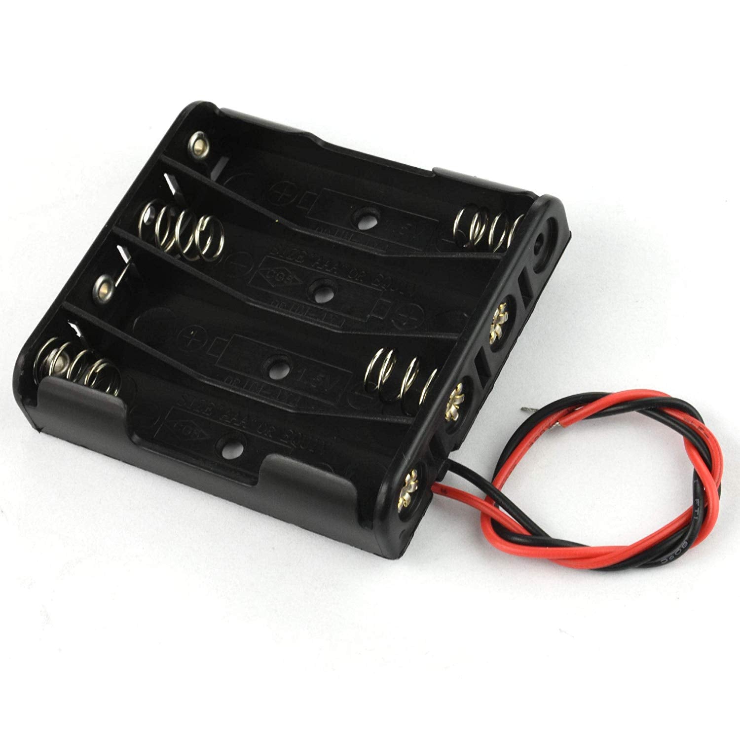 AAA x4 Battery Holder Box w/Pigtail Leads