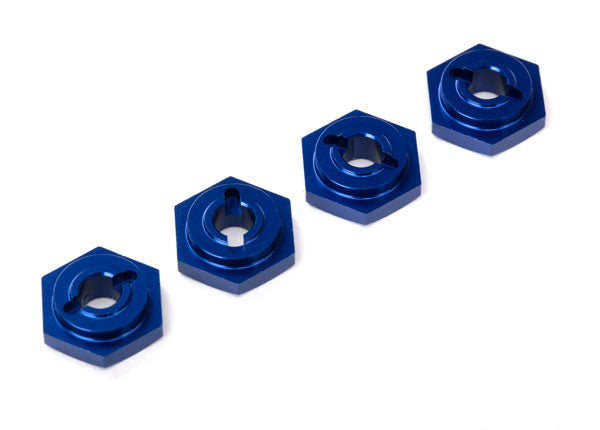 Traxxas Wheel Hubs, Hex, Aluminum (blue-anodized) (4) (7154X)