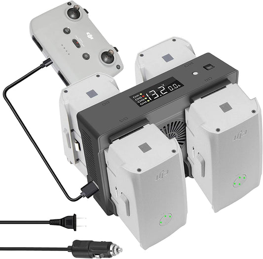 DJI Air 2S,Mavic Air 2 Wall & Car Charger Compatible with DJI Air 2S,Mavic Air Battery, 5 in 1 Rapid Multi Parallel Charging Hub Drone Accessories