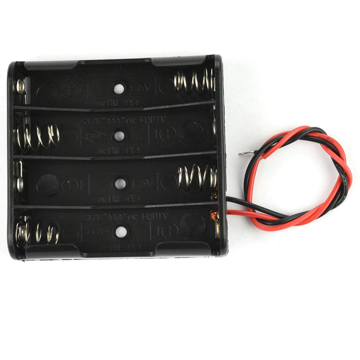 AAA x4 Battery Holder Box w/Pigtail Leads