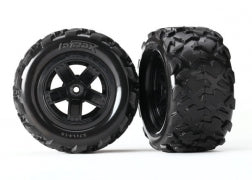 Traxxas Tires & wheels, Assembled, Glued (Teton 5-spoke wheels, Teton tires) (2) (7672)