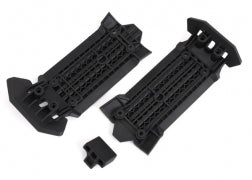 Traxxas Skid plate, front (1), rear (1)/ rubber impact cushion (1) (7844)