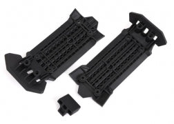 Traxxas Skid plate, front (1), rear (1)/ rubber impact cushion (1) (7844) TRAXXAS