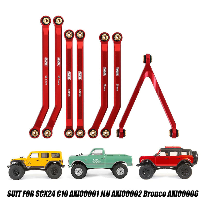 INJORA 7pcs High Clearance Chassis Links for Axial SCX24 Chevrolet Jeep Wrangler Bronco (SCX-52) INJORA