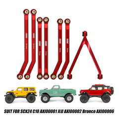 INJORA 7pcs High Clearance Chassis Links for Axial SCX24 Chevrolet Jeep Wrangler Bronco (SCX-52) INJORA