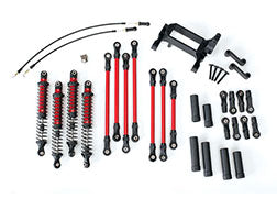 Traxxas Long Arm Lift Kit, TRX-4®, complete (includes red powder coated links, red-anodized shocks) (8140R)