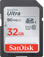 SanDisk 32GB Ultra SDHC UHS-I Memory Card - 90MB/s, C10, U1, Full HD, SD Card