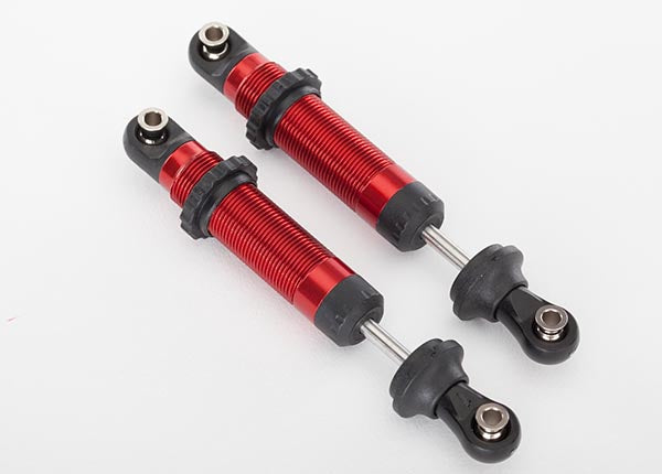 Traxxas Shocks, GTS, aluminum (red-anodized) (assembled with spring retainers) (2) (8260R)