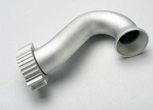 Traxxas Header, Exhaust (tubular aluminum, silver-anodized) (TRX® 2.5, 2.5R, 3.3) (5340)