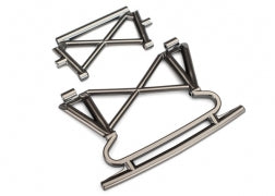 Traxxas Bumper, Front/ Bumper Support (satin black chrome-plated) (8535X)