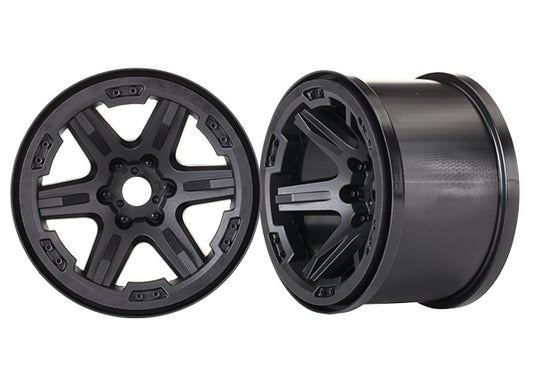 Traxxas Wheels, 3.8" (black) (2) (17mm splined) (8671)