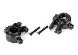 Traxxas Steering blocks, extreme heavy duty, black (left & right)/ 3x20mm BCS (2) (9037)