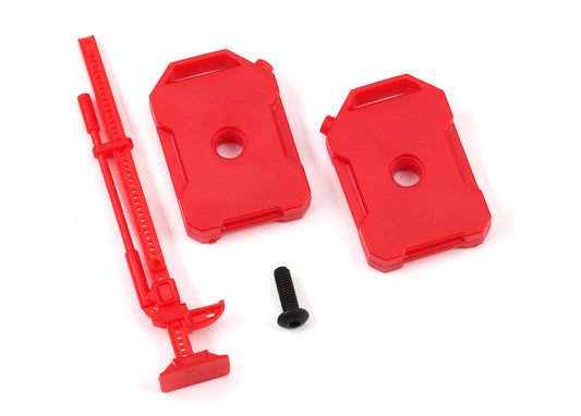 Traxxas Fuel canisters (left & right)/ jack (red) (fits #9712 body) (9721)