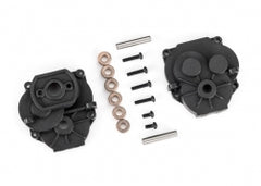 Traxxas Gearbox housing (front & rear)/ 2x4mm BCS (with threadlock) (2)/ 2x8mm BCS (4)/ 3x16mm pins (2) (9747)