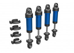 Traxxas Shocks, GTM, 6061-T6 aluminum (blue-anodized) (fully assembled w/o springs) (4) (9764-BLUE)