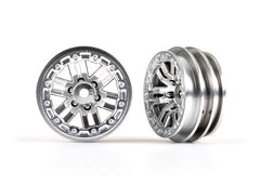 Traxxas Wheels, 1.0" (satin chrome) (2) (9768-SATIN)