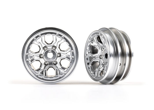 Traxxas Wheels, 1.0" (satin chrome) (2) (9770-SATIN)