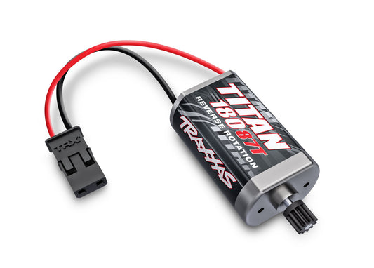 Traxxas Motor, Titan® 87T (87-turn, 180 size)/ pinion gear, 11-tooth (metal) (9775)
