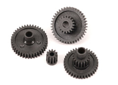Traxxas Gear set, transmission, high range (trail) (16.6:1 reduction ratio)/ pinion gear, 11-tooth (9776)