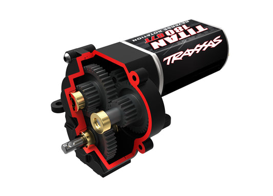 Traxxas Transmission, complete (high range (trail) gearing) (16.6:1 reduction ratio) (includes Titan® 87T motor) (9791)