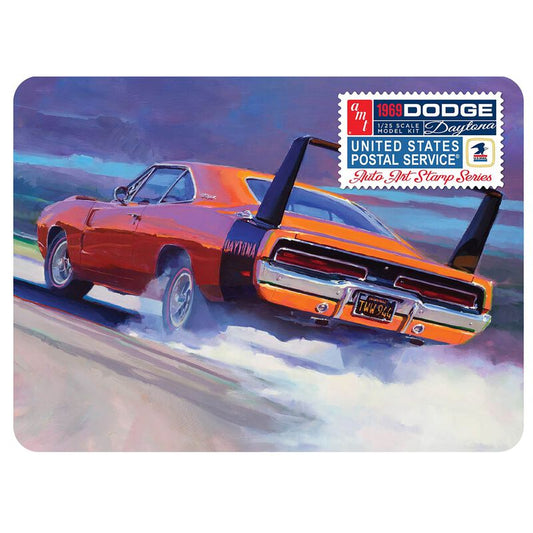 AMT 1969 Dodge Charger Daytona-USPS Stamp Collector Tin 1/25 Scale (AMT1232) Horizon Hobby
