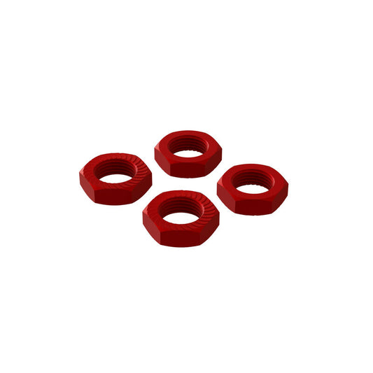 ARRMA (AR310906) Aluminum Wheel Nut, 17mm Red (4) (ARA310906)