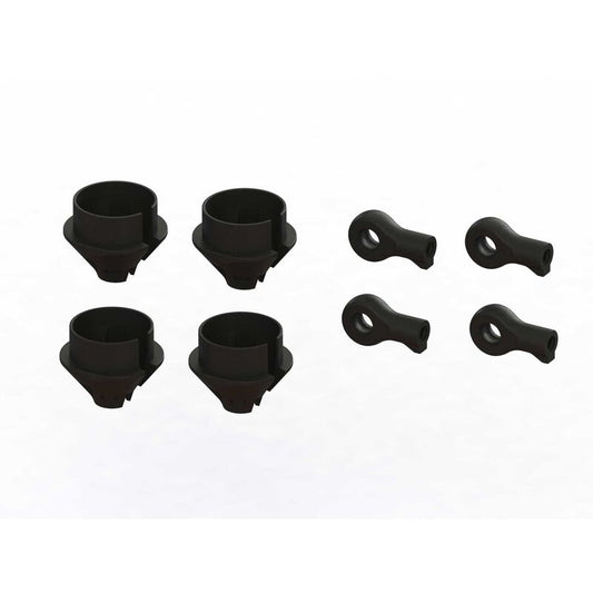 ARRMA HD Shock Rod End and Spring Cup Set (2 Pairs) (ARA330608)