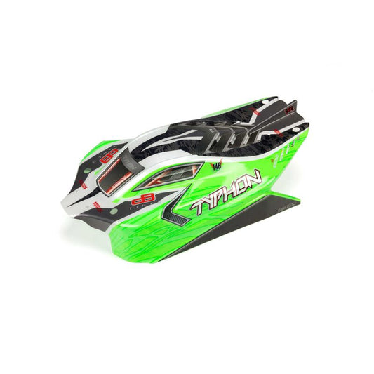 ARRMA 1/10 Painted and Trimmed Body with Decals, Green: TYPHON 4X4 BLX (ARA402272)